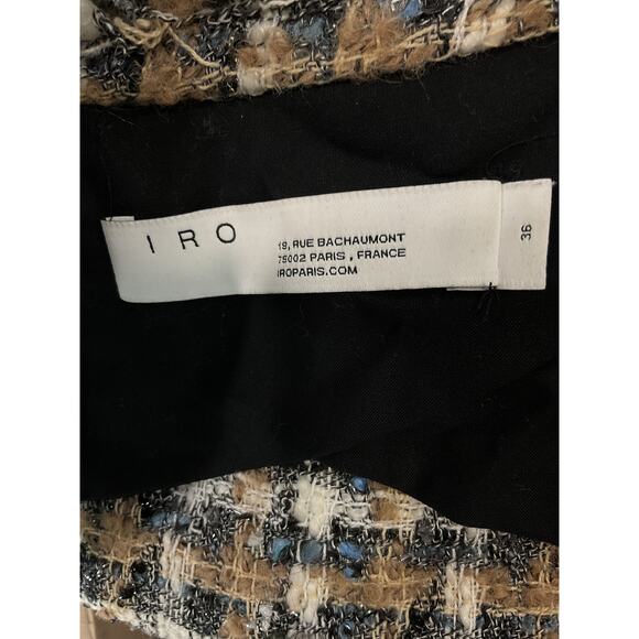 Iro 'Vella' Brown Wool-Blend Jacket Size 36 - Picture 4 of 5